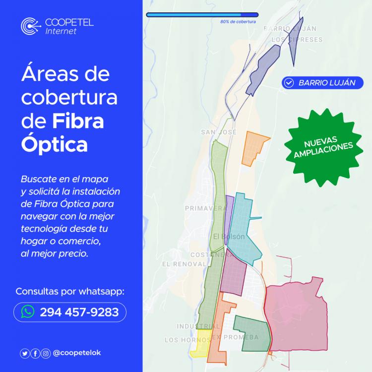 ¡Tenemos Fibra Óptica en Barrio Luján!