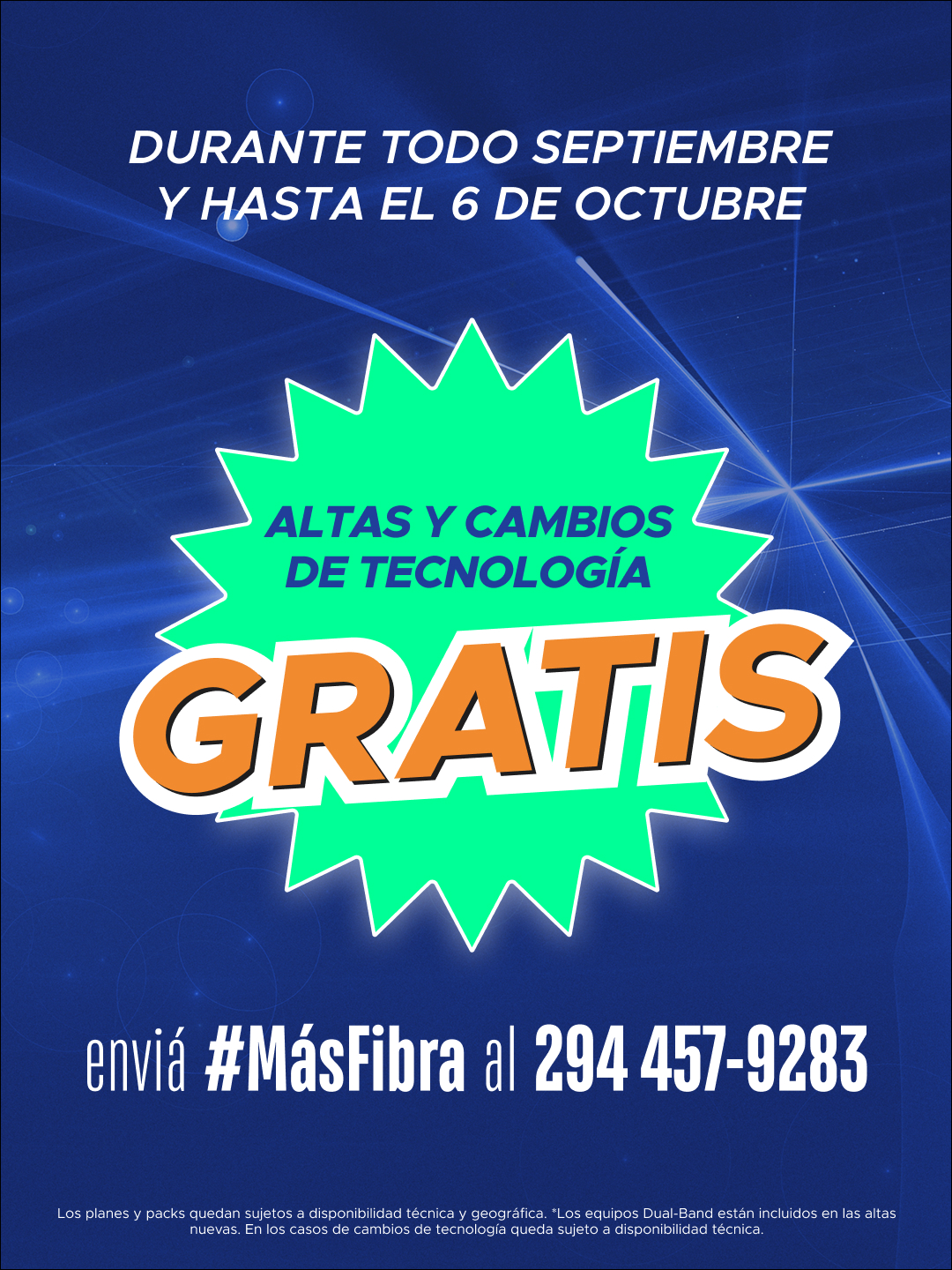 Menos cobre, más fibra: celebramos con altas y migraciones gratis